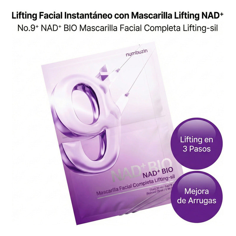 Mascarilla Facial Reafirmante Nad+bio No.9 Numbuzin Viral Todo Tipo De Piel 1 Pza
