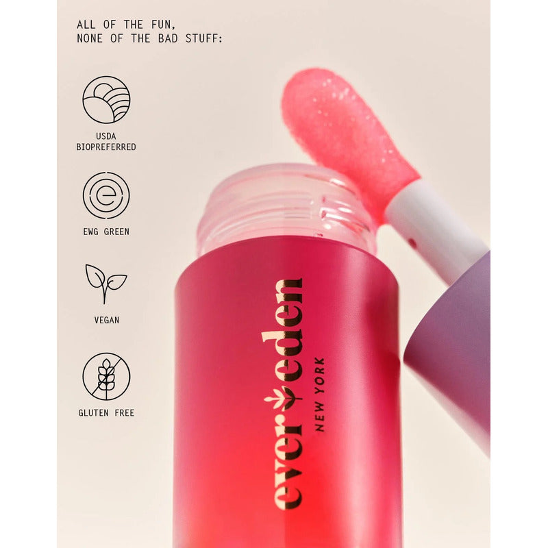 Evereden Cherry Glaze Aceite Labial Brillo Hidratante Rosa